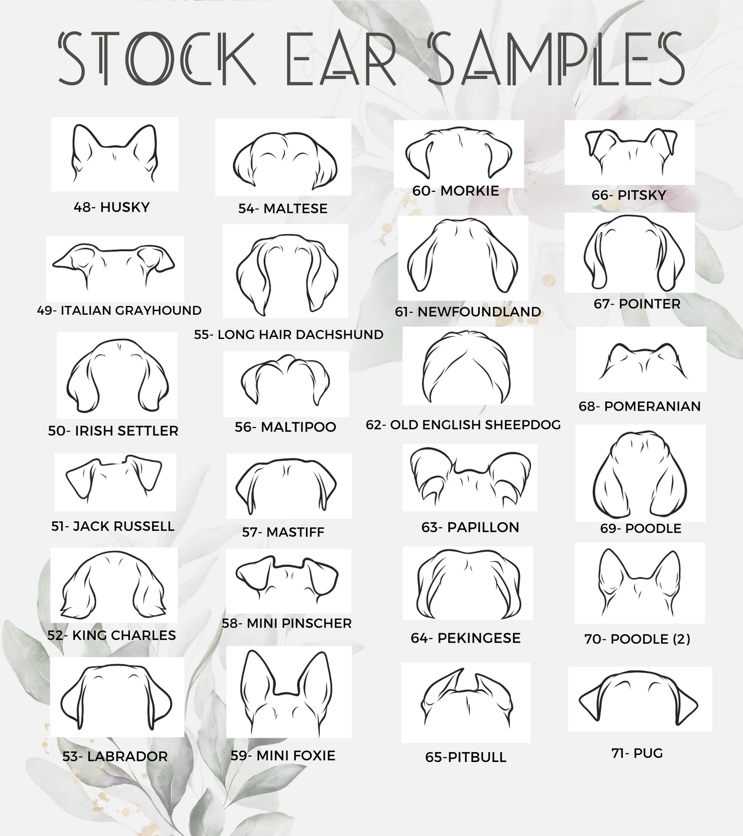 Dog Ear Fridge Magnet - Custom Dog Ear Outline
