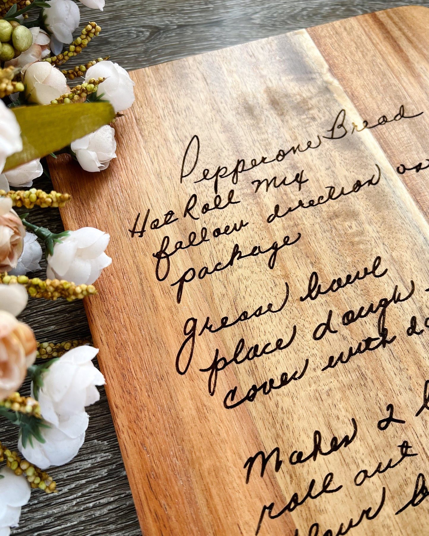 Engraved Recipe Cutting Board