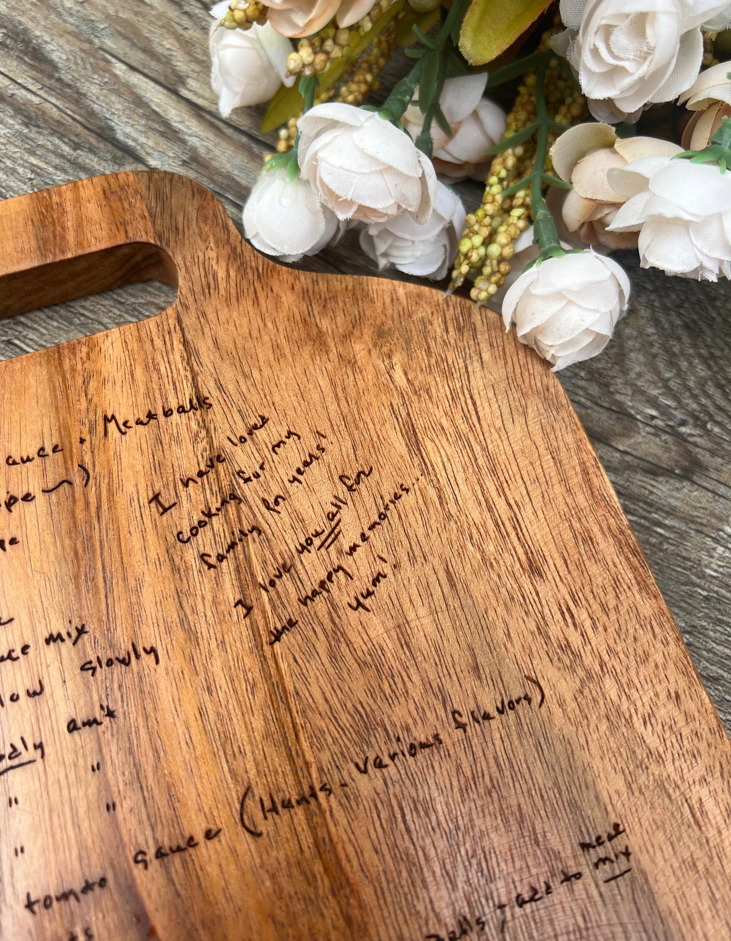 Custom Engraved Recipe Cutting Board