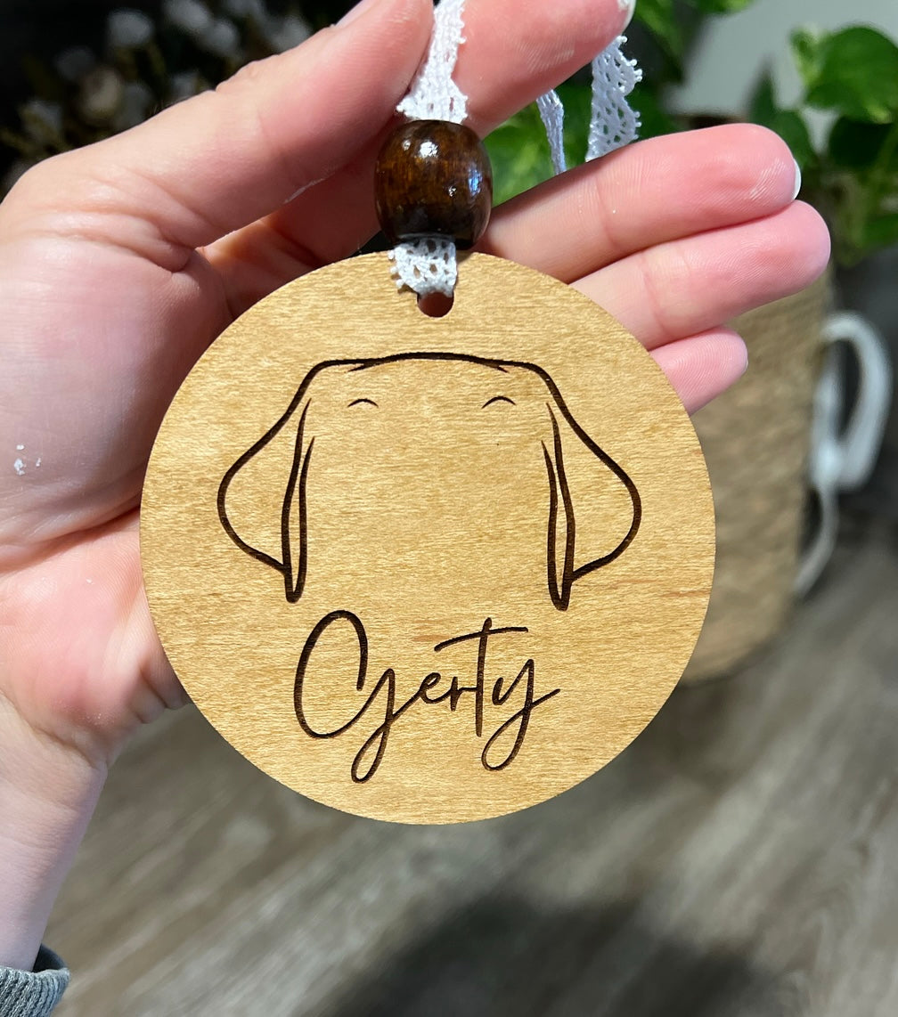 Dog Ear Christmas Ornament