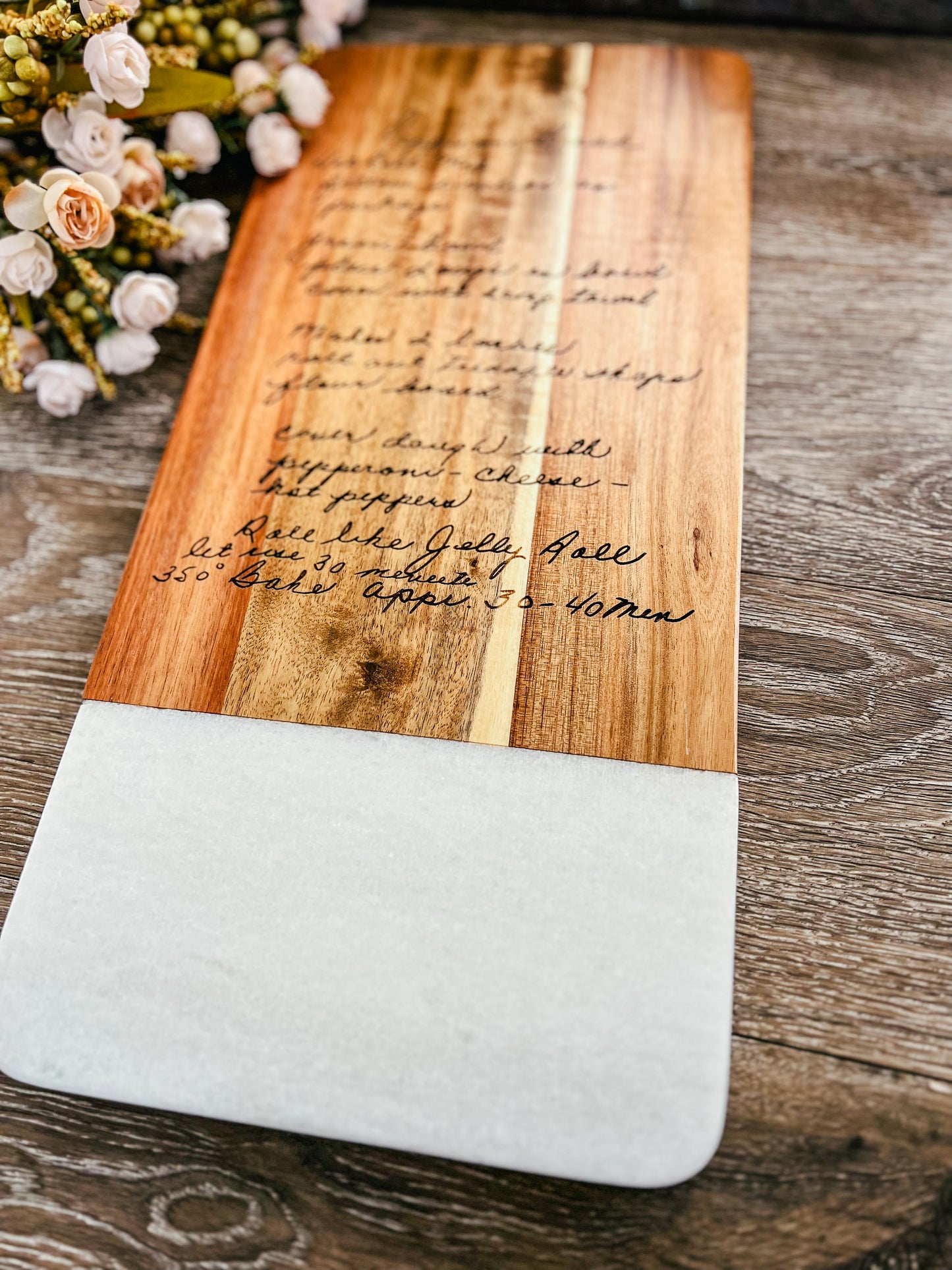 Engraved Recipe Cutting Board