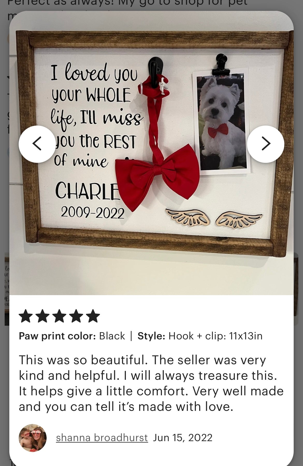 I Loved You Your Whole Life, I'll Miss You The Rest of Mine - Custom Pet Keepsake