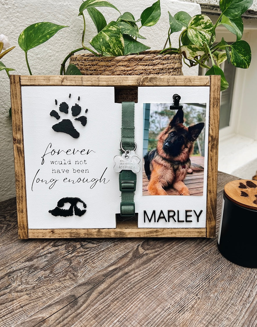 Memorial Keepsake With Custom Pet Nose and Paw Prints