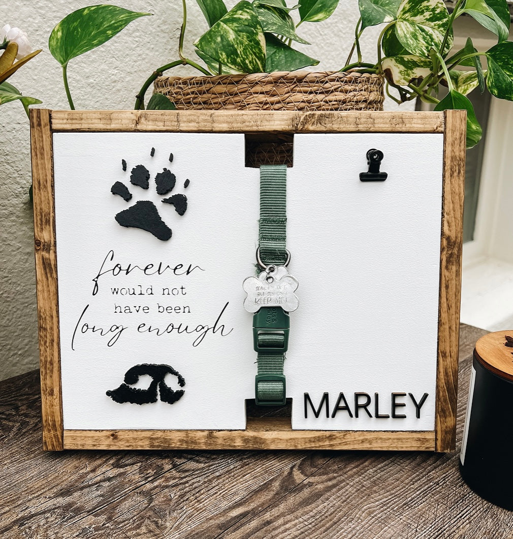 Memorial Keepsake With Custom Pet Nose and Paw Prints