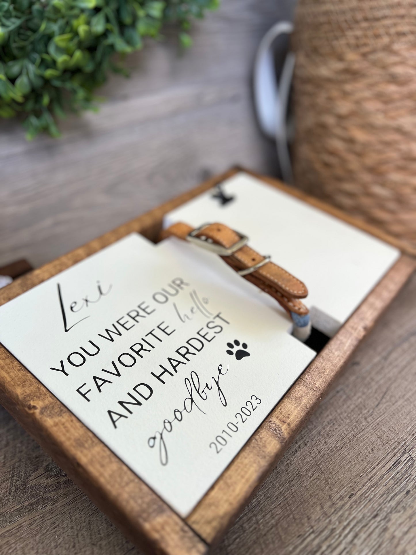 You Were My Favorite Hello - Pet Memorial Collar Holder