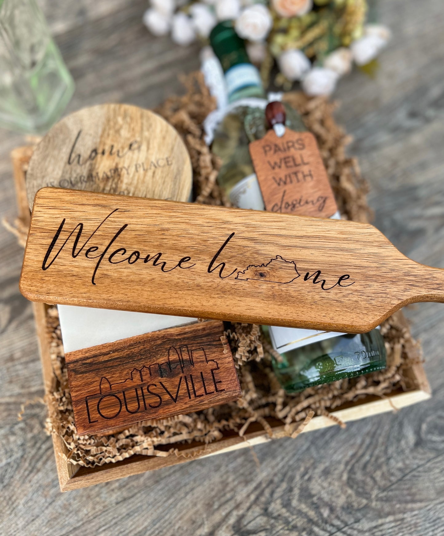 Engraved "Welcome Home KY" Mini Charcuterie Board