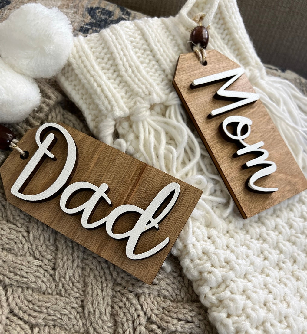 Custom Christmas Stocking Name Tag