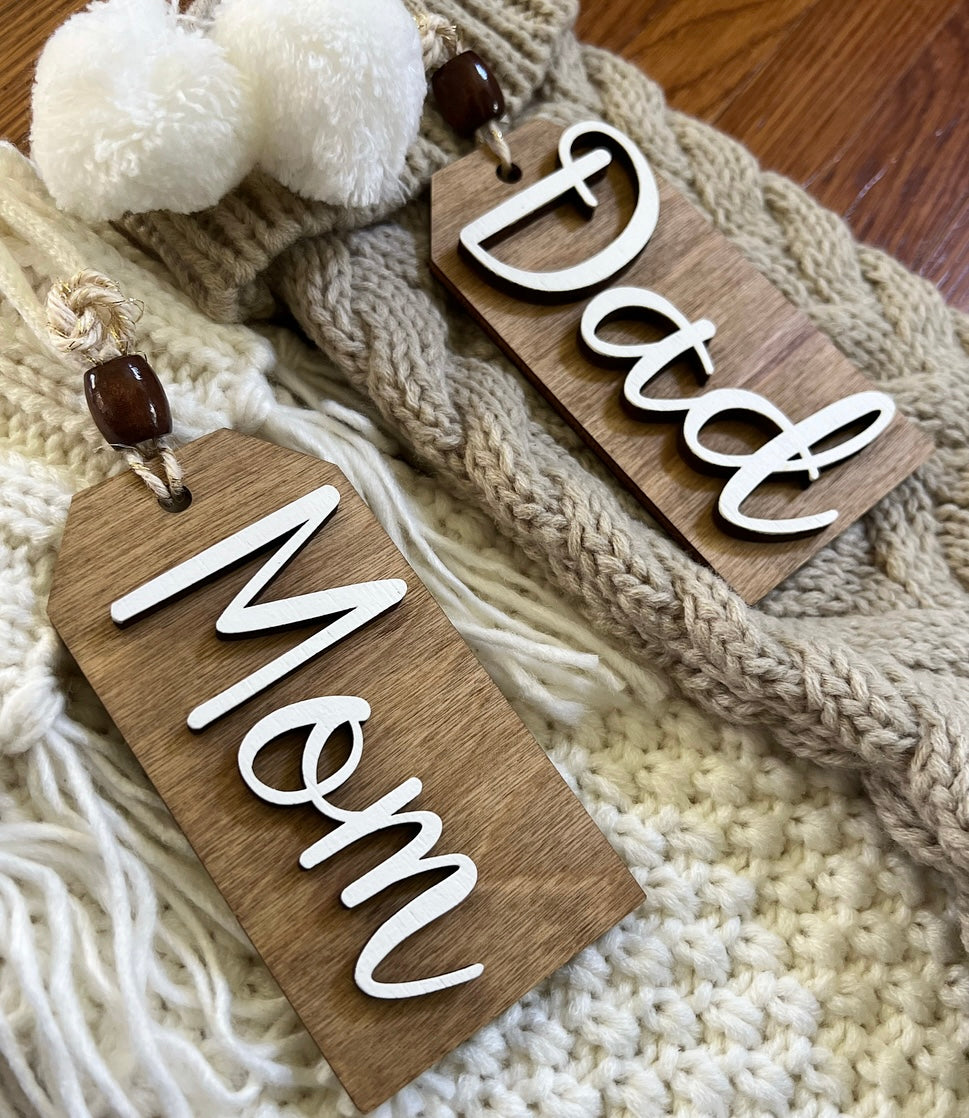 Custom Christmas Stocking Name Tag