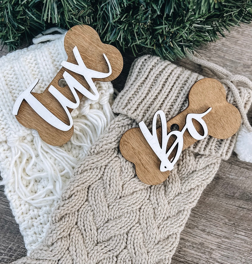 Personalized Dog Bone Christmas Ornament