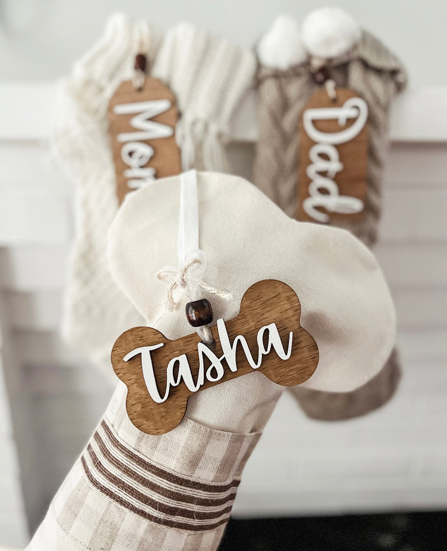 Personalized Dog Bone Christmas Ornament