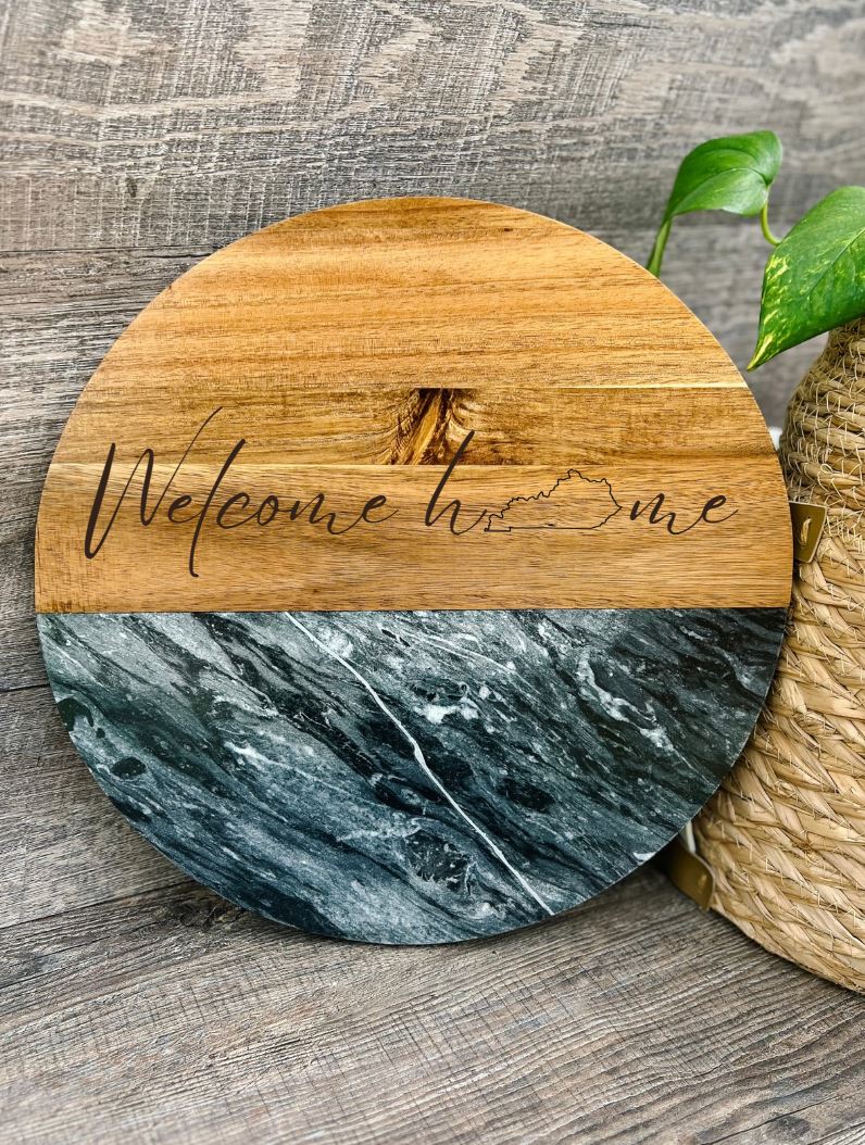 "Welcome Home KY" Engraved Charcuterie Board
