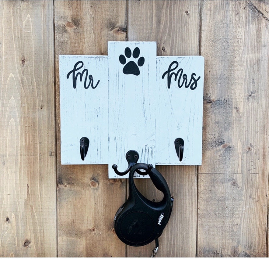 Rustic Mr and Mrs Wedding Gift for Dog Lovers