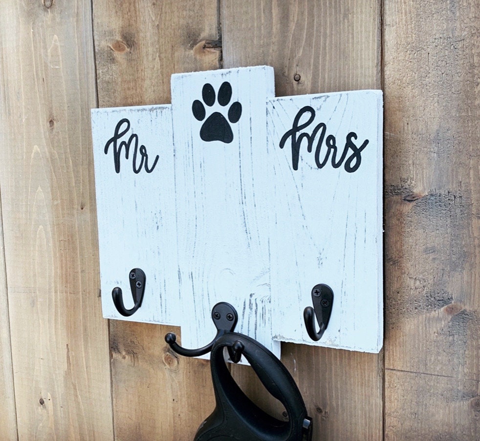 Rustic Mr and Mrs Wedding Gift for Dog Lovers