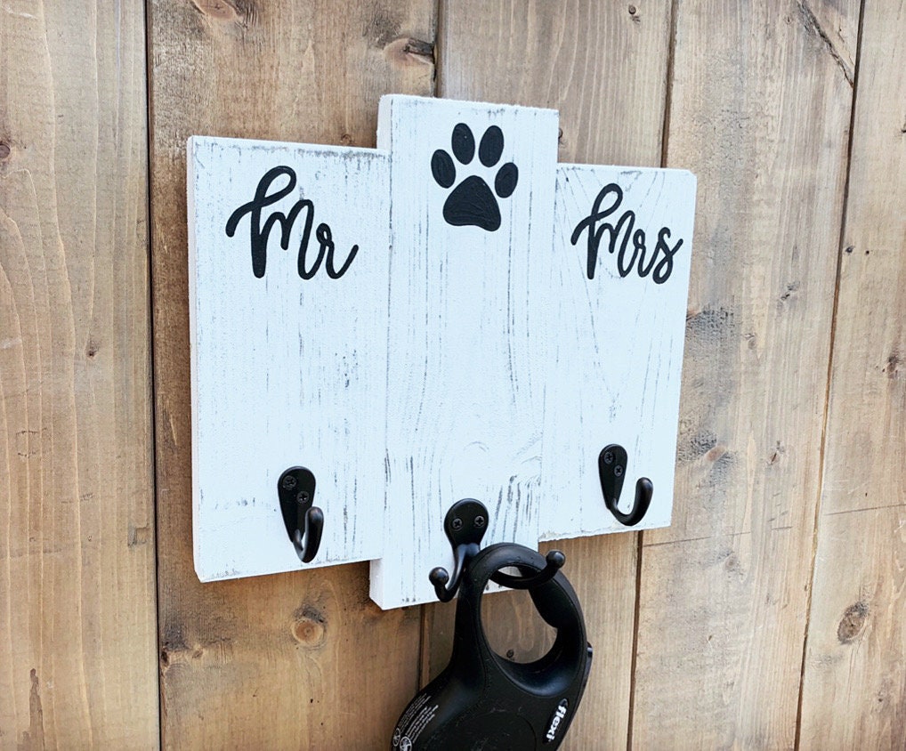 Rustic Mr and Mrs Wedding Gift for Dog Lovers