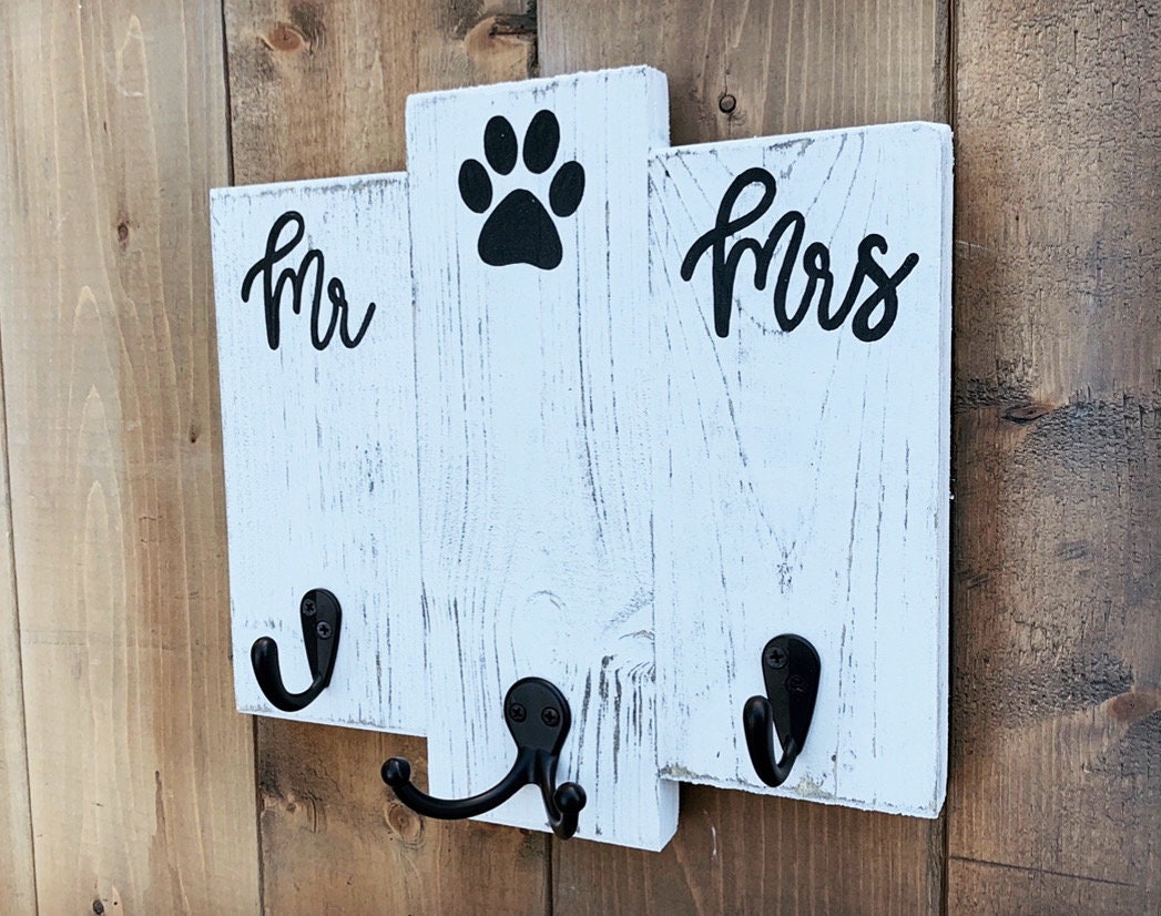 Rustic Mr and Mrs Wedding Gift for Dog Lovers