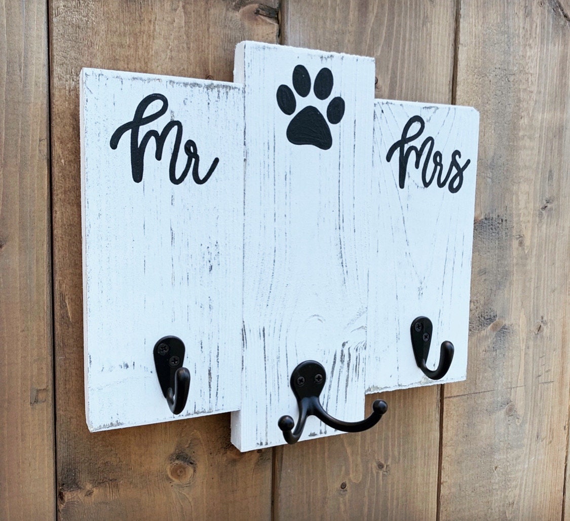 Rustic Mr and Mrs Wedding Gift for Dog Lovers