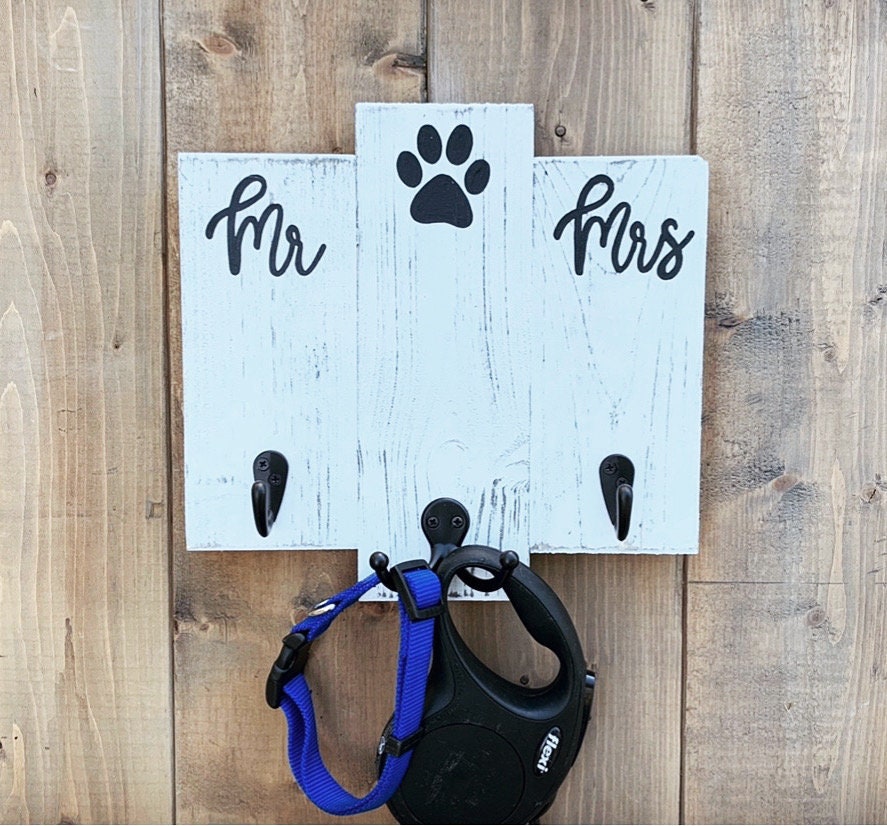 Rustic Mr and Mrs Wedding Gift for Dog Lovers