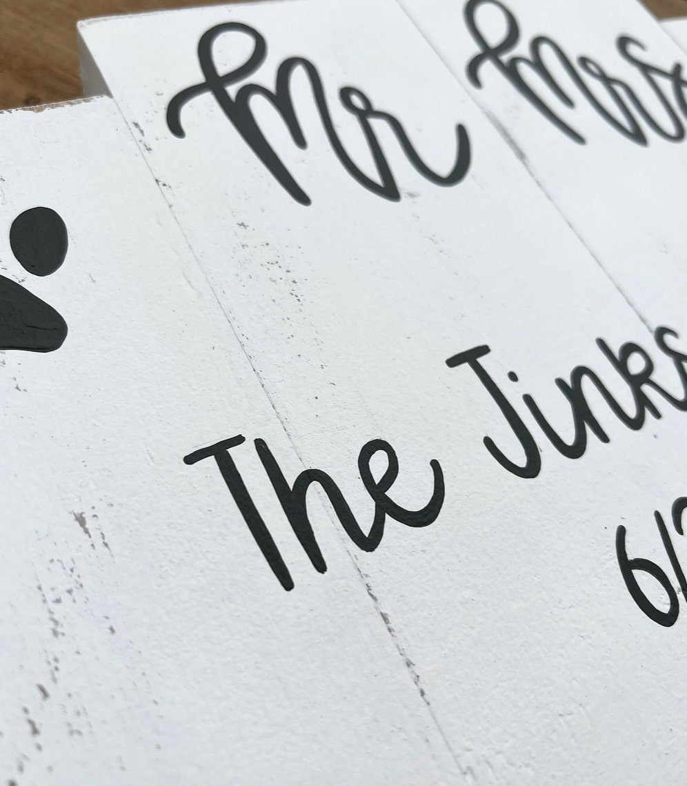 Custom Wedding Gift For Couple | Future Mr and Mrs | Key and Dog Leash Holder for Wall | Family Last Name Wood Sign | Dog Lover Gift Idea