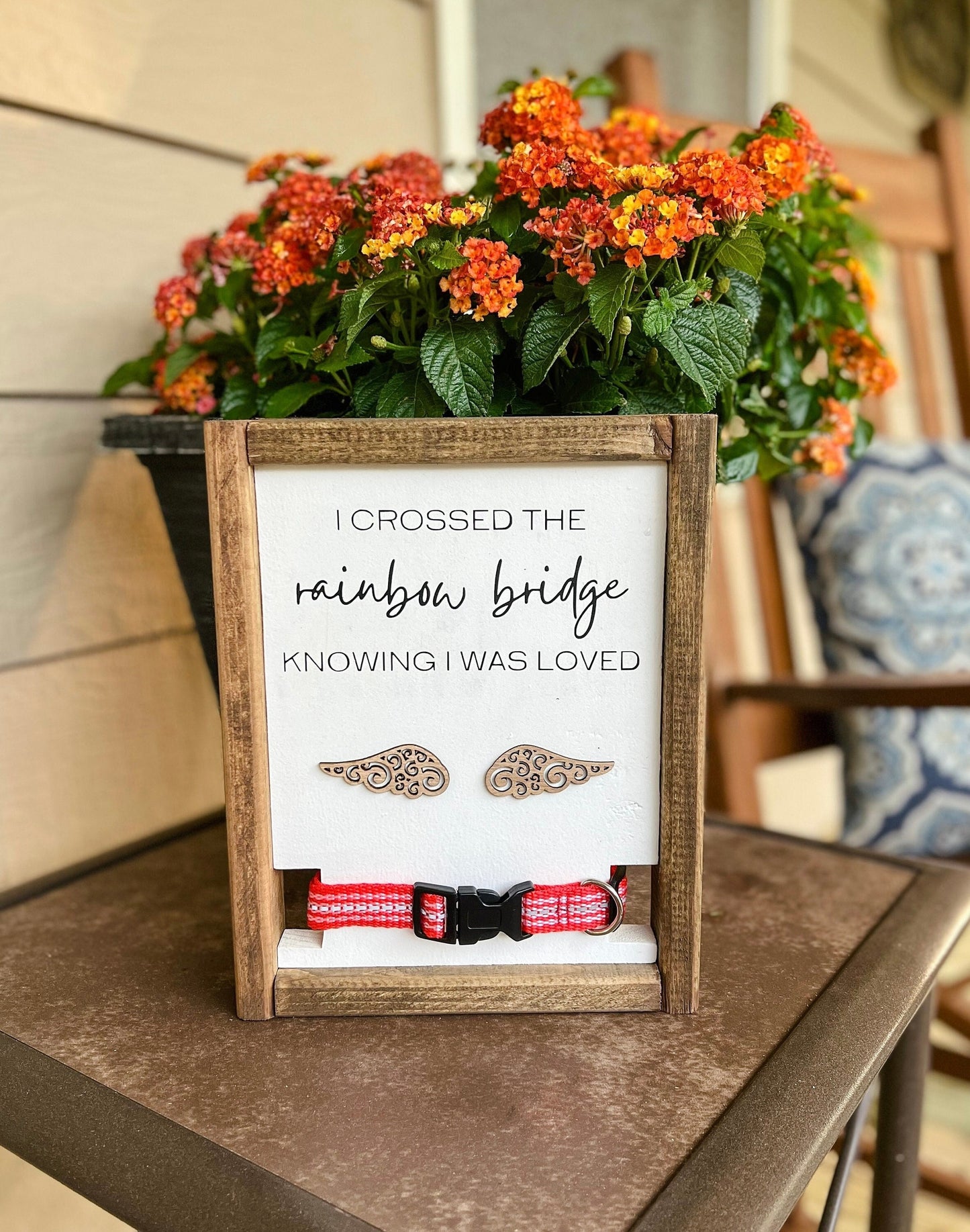 I Crossed the Rainbow Bridge Knowing I Was Loved - Custom Pet Memorial Keepsake