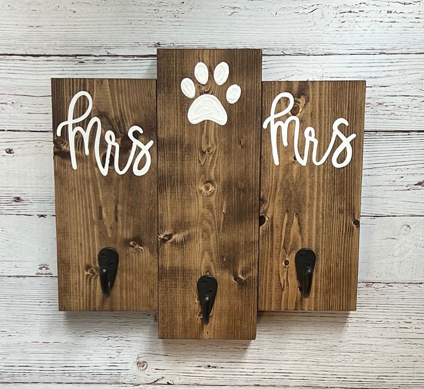 Dog Leash and Key Holder for Same Sex Couples: LGBTQ+ Wedding Gift