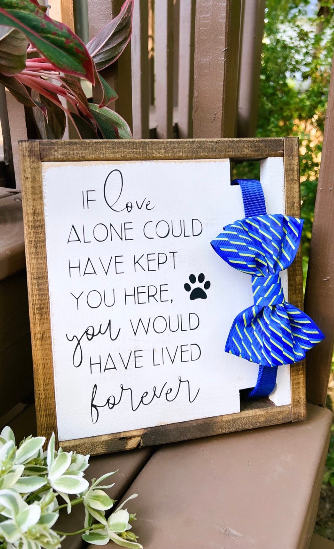 If Love Alone Could Have Kept You Here - Pet Memorial Dog Collar Holder
