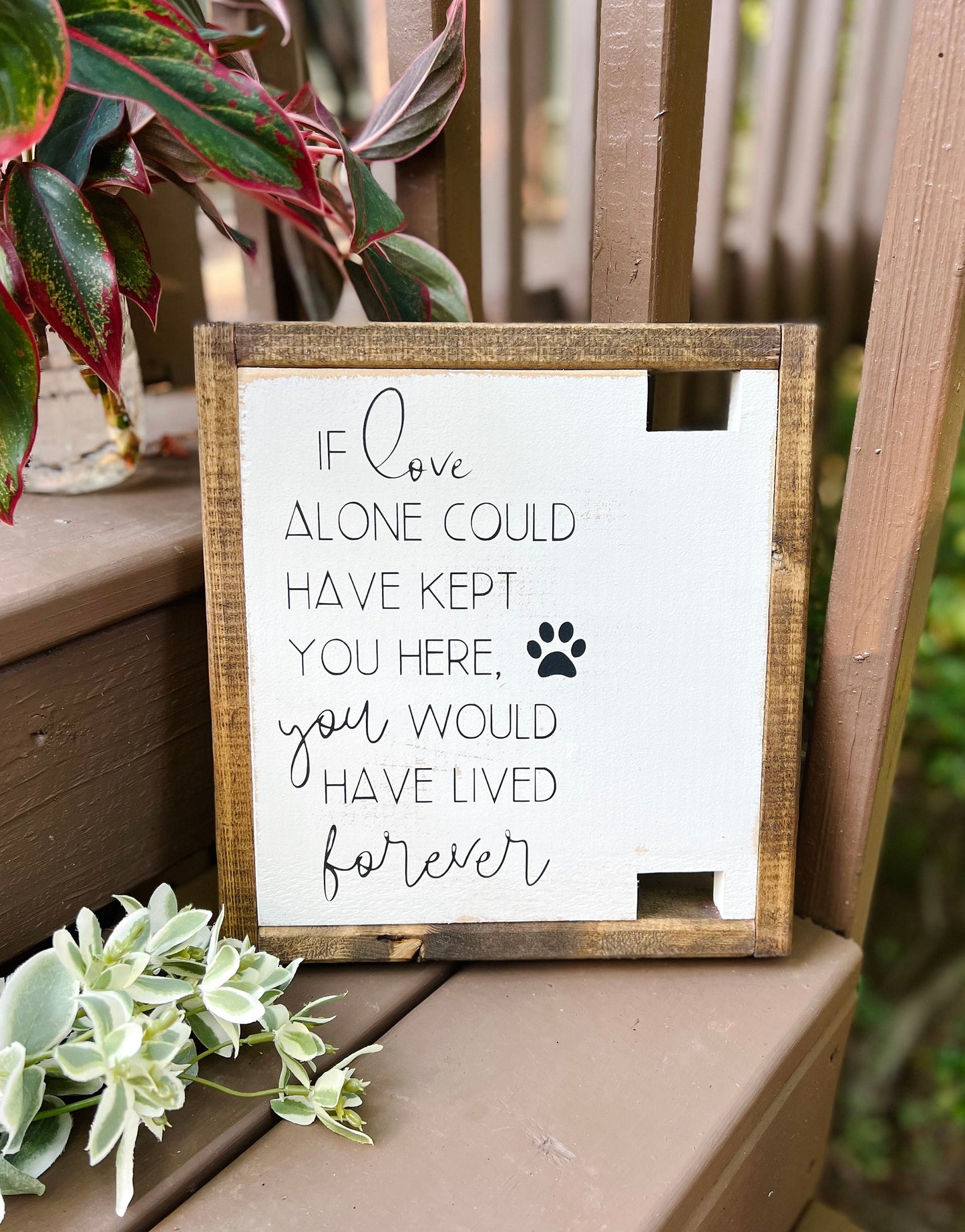 If Love Alone Could Have Kept You Here - Pet Memorial Dog Collar Holder