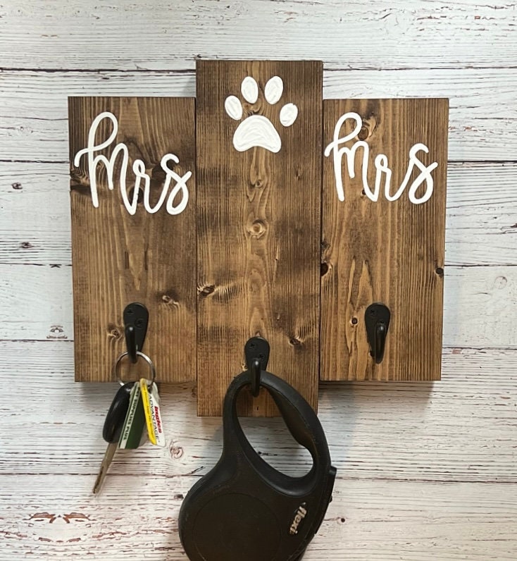 Dog Leash and Key Holder for Same Sex Couples: LGBTQ+ Wedding Gift