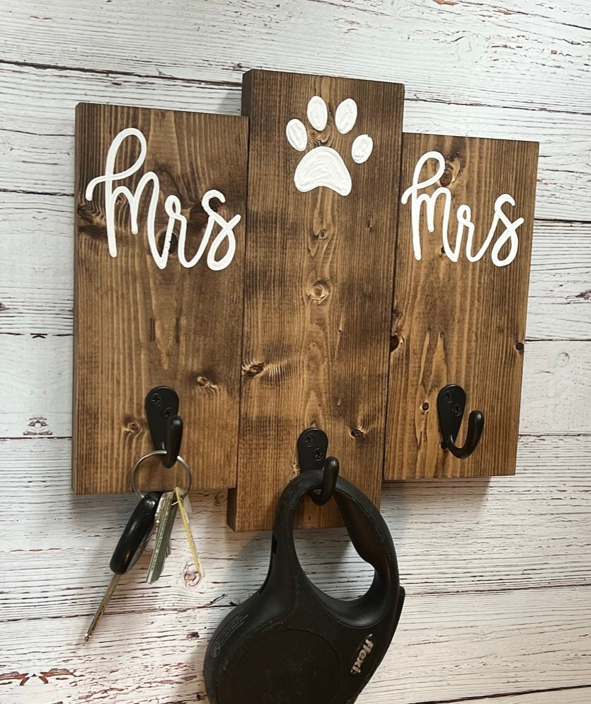 Dog Leash and Key Holder for Same Sex Couples: LGBTQ+ Wedding Gift