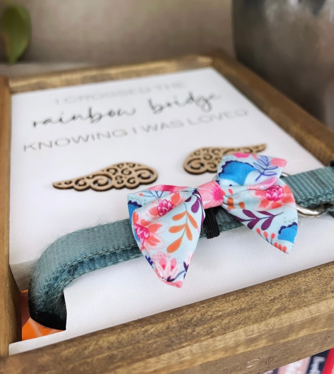 I Crossed the Rainbow Bridge Knowing I Was Loved - Custom Pet Memorial Keepsake