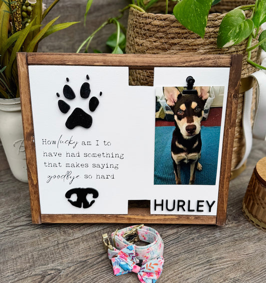 Custom Pet Sympathy Keepsake With Nose and Paw Print