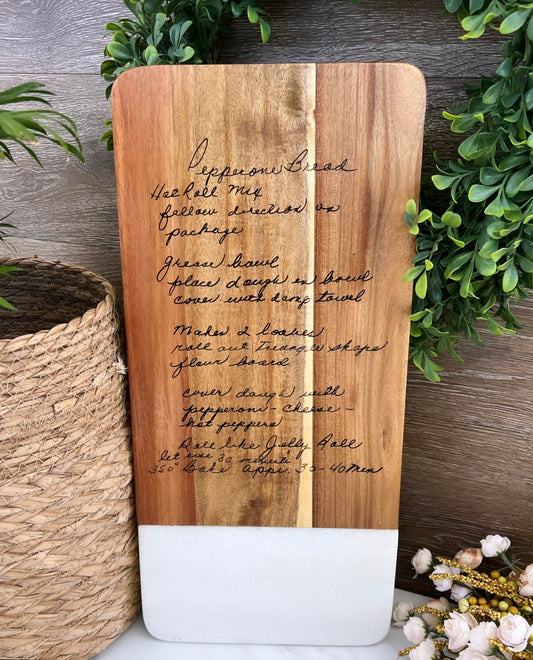 Engraved Recipe Cutting Board