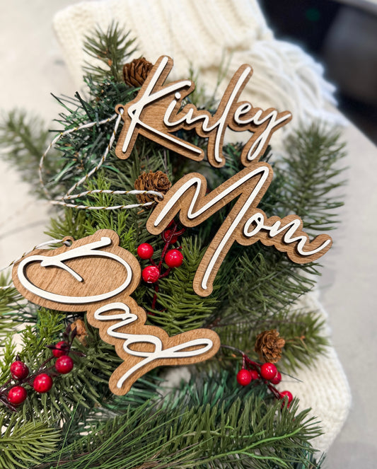 Personalized Christmas Stocking Tags