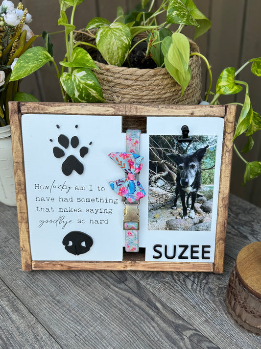 Custom Pet Sympathy Keepsake With Nose and Paw Print