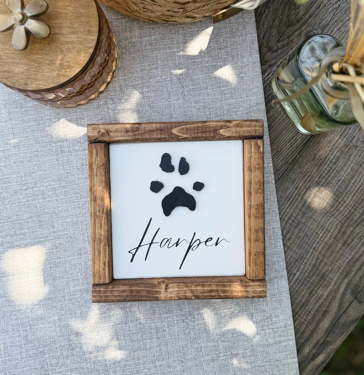 Custom Dog Paw + Nose Print Mini Signs