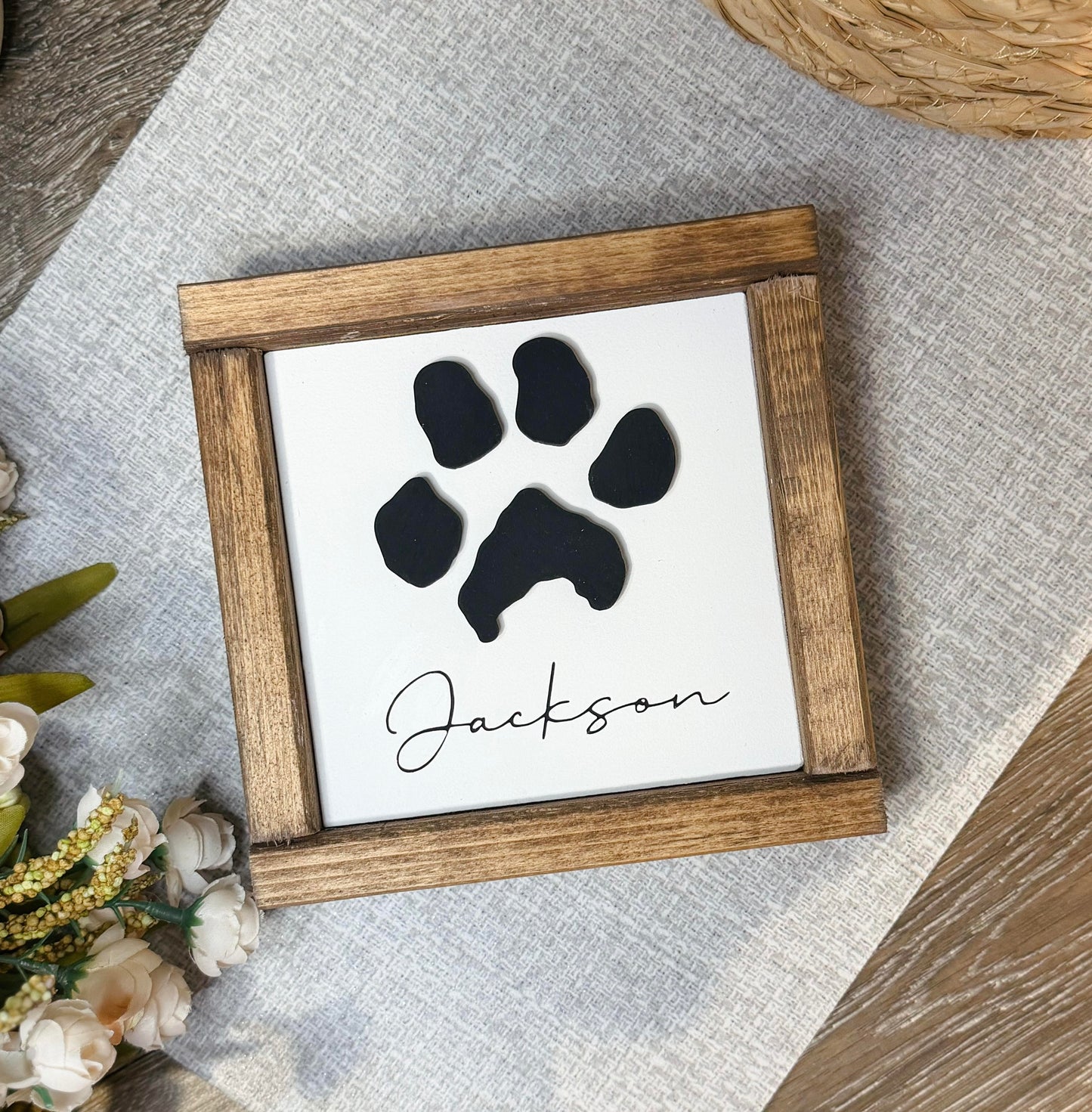 Custom Dog Paw + Nose Print Mini Signs
