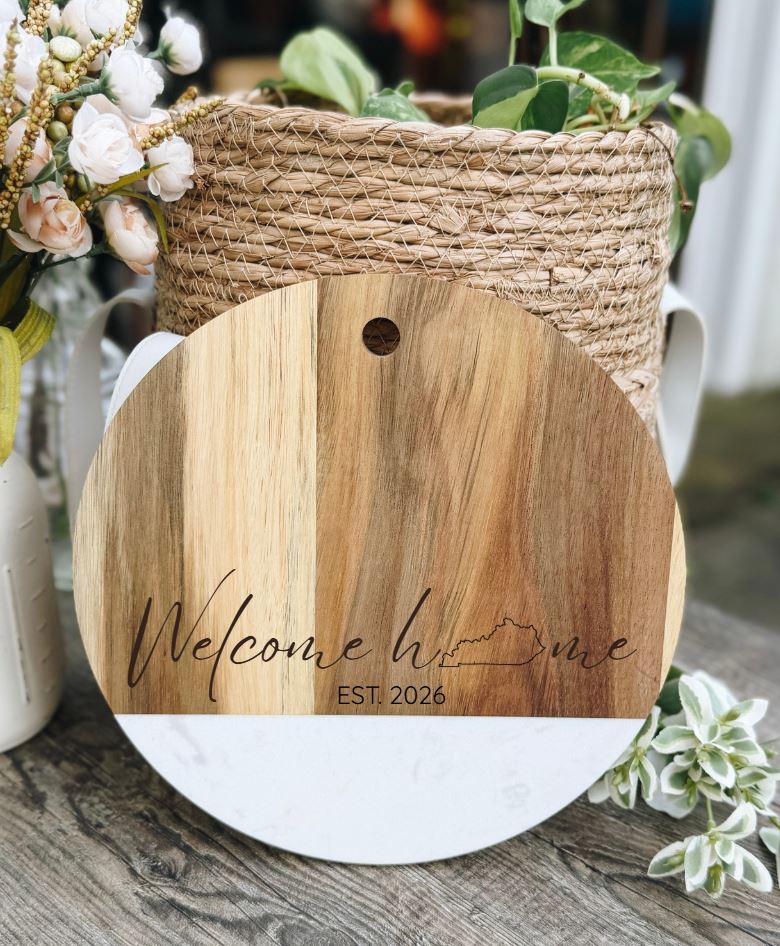 "Welcome Home KY" Engraved Charcuterie Board
